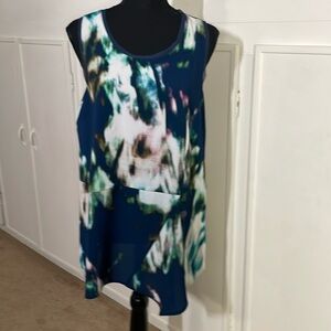 VERA WANG/SIMPLY VERA Multi Colored Sleeveless Blouse